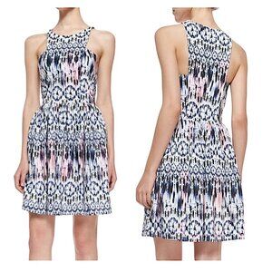 Amanda Uprichard "Elle" Sleeveless Sand Dollar printed silk Dress, Size P